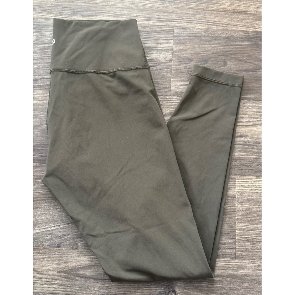 Lululemon Women's Olive Green High Rise Yoga Leggings Athletic Workout Align 10